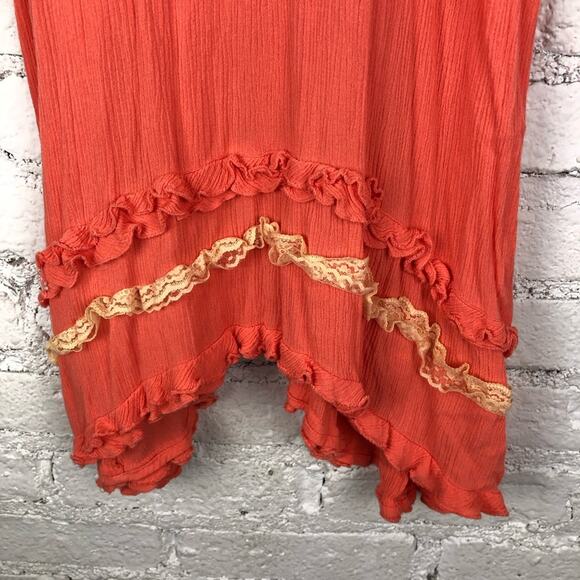 Free People Peach Ruffle Tank - Picture 5 of 7